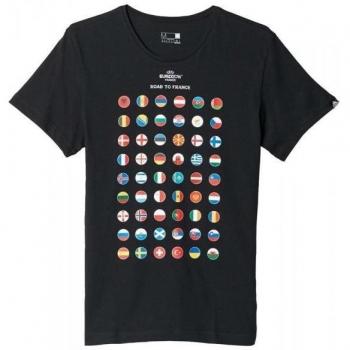adidas T-Shirt Road to France Graphic Camiseta, Hombre, Negro-