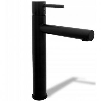 Grifo de baño Rea Tess High Black - Grifo de lavabo alto, acabado negro, diseño moderno y elegante, material resistente a la corrosión, fácil instalación, tecnología de ahorro de agua