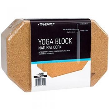Avento Made of Eco-friendly Natural Cork Yoga Block, Brown, One Size