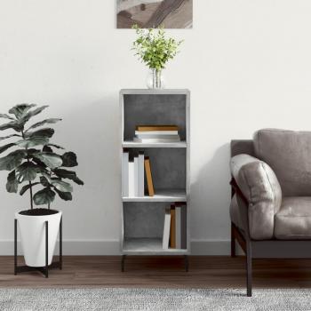 Aparador de madera de ingeniería 34,5x32,5x90 cm Mueble de Almacenaje de Salón Gris Hormigón