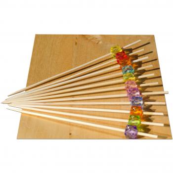 Gifts Of The Orient GOTO® - Diamantes Coloreados X 4 Coctel Palos De Madera Pinchos 12 Cm X 100