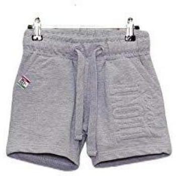 LEONE - Shorts de niños con Relieve - Gris Melange