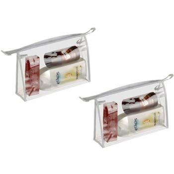 Neceser Bolsa de aseo Neceser Neceser maquillaje transparente Juego de 2