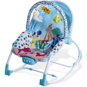 Asalvo Evolutiva - Hamaca para bebé, diseño Mar, color celeste