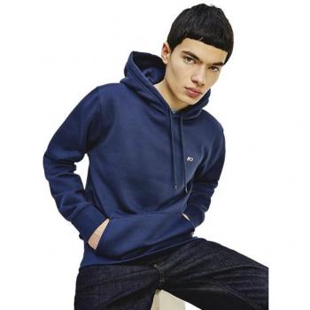 Tommy Jeans Regular Fit Hoodie - Sustainable Organic Cotton - Navy Blue - Men's 2XL