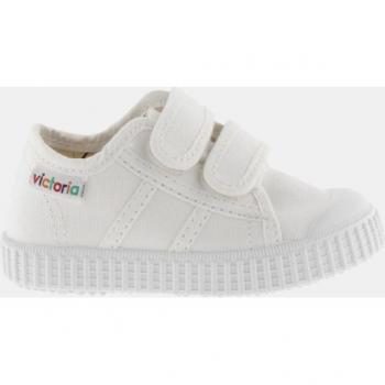 Zapatillas de lona con doble cierre adherente y puntera de goma