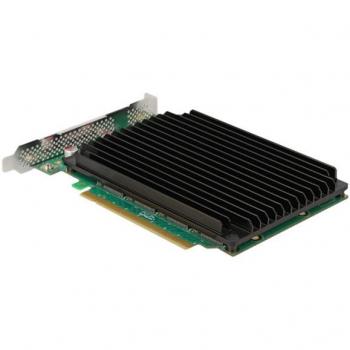 Tarjeta PCI Express x16 a 4x NVMe M.2 Key M con disipador de calor y bifurcación