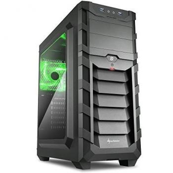 Sharkoon SKILLER SGC1 WINDOW Verde carcasa de ordenador - Caja de ordenador