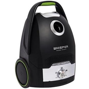 H.Koenig AXO6 - Aspirador trineo Silencioso, con bolsa AAA, 66 dB, filtro HEPA H12, Gran capacidad de 4 l, color negro [Clase de eficiencia energética A]