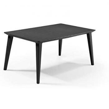 Keter - Mesa de comedor exterior Lima de hasta 6 plazas, Color grafito