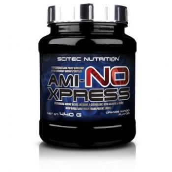Ami-NO Xpress - 440g de Scitec Nutrition, sabor Naranja-Mango, aminoácidos esenciales, fórmula avanzada para recuperación muscular y rendimiento deportivo