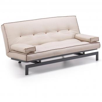 Kavehome Sofá cama Joy, beige y gris oscuro