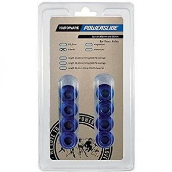 Separadores de Aluminio Powerslide 608 para Rodamientos 8mm (Paquete de 8)