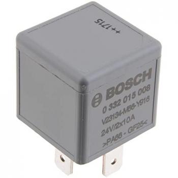 Relé BOSCH 0 332 015 008 - Relé electromecánico, voltaje de bobina de 12V, contacto normalmente abierto, capacidad de corriente de hasta 30A, diseño compacto y duradero