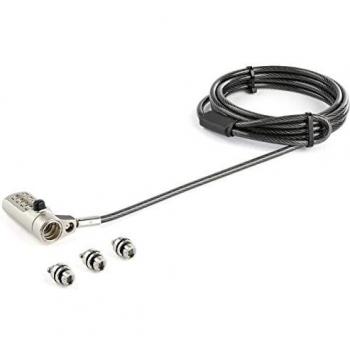 Cable de Seguridad Universal para Laptop de 2m con Candado Combinación, Compatible con K-Slot y Ranura Nano/Wedge