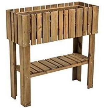 Maceta Ekju 78 x 29 x 79 cm Marrón Madera Cuadrado