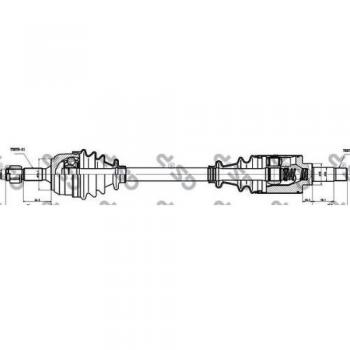 GSP 210161 drive shaft frente izquierda