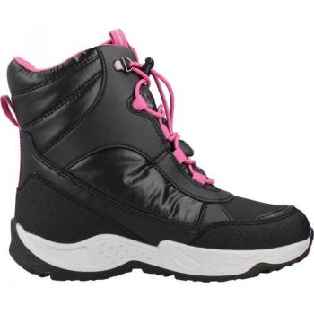 Botas de Niña GEOX J04CFA 0BCLV J SENTIERO GIRL B WP C0922 BLACK-FUCHSIA, impermeables, color negro-fucsia, con cierre de velcro y diseño moderno