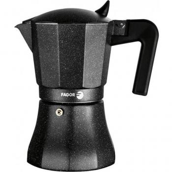Fagor Tiramisú Cafetera Italiana Aluminio 9 Tazas, Apta para Todas las Cocinas (Vitrocerámica, Gas, Eléctrica), Junta de Silicona de