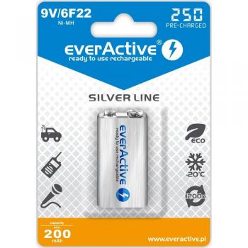 Everactive EVHRL22-250 - Batería recargable 9V NiMH