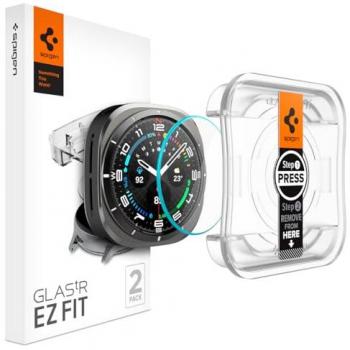 Protector de Pantalla de Vidrio Templado Spigen GLAS.tR EZ Fit para Samsung Galaxy Watch Ultra 47mm - Paquete de 2, Instalación Fácil, Dureza 9H, Anti-Arañazos