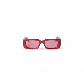 Off-White Oeri127 Arthur Sunglasses, Burgundy, Unisex, Squadrata Rosso, Size: ONE SIZE (50 MM)