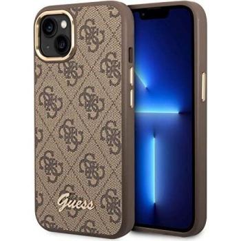 Guess Funda Outline Script para iPhone 14, color Marrón, modelo GUHCP14SHG4SHW, compatible con iPhone 14 de 6.1 pulgadas