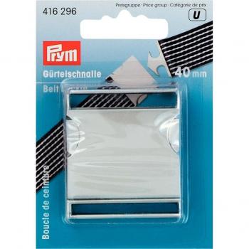 Prym – Hebilla de cinturón, de Metal, Plateado Mate, 40 mm