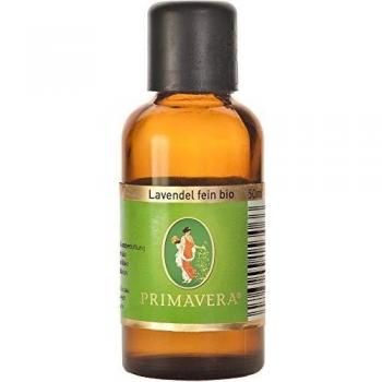 Primavera Organic Lavender Essential Oil 50ml - Aromatherapy, Vegan, Fresh Herbal Scent