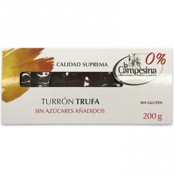 La Campesina Turrón Trufa Sin Azúcar y Sin Gluten Orgánico de 200 gramos