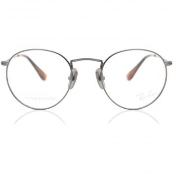 Ray-Ban RX8247V Round 1223 Men's Prescription Glasses Grey Size 47 - Blue Light Blocking Available