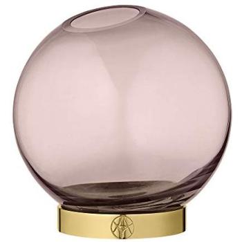 Aytmzjarron globezcon soportezcolor rosa orozcristal laton aluminioz17x h17cm