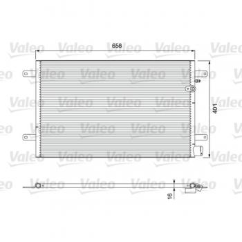 Condensador de aire acondicionado VALEO 814004, tipo: condensador, marca: Valeo, número de pieza: 814004