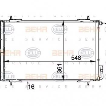 BEHR HELLA SERVICE 8FC 351 037-514 Kondensator, Klimaanlage