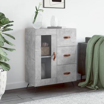 Armario de hormigón gris 69,5x34x90 cm de madera multicapa Vidaxl