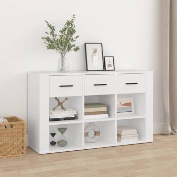 Aparador blanco de madera multicapa 100x30x59,5 cm