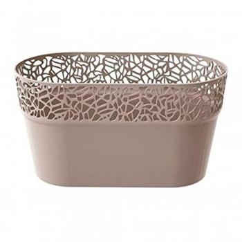 Maceta Rectangular de Plástico Tree Antracita 27,5x14,5x14,8 cm - Diseño Elegante