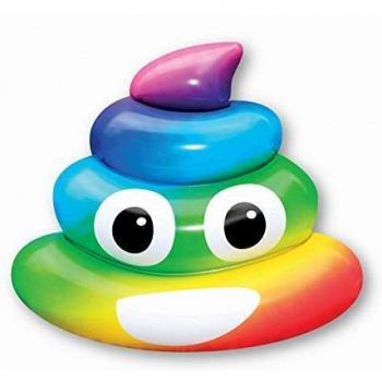 Colchoneta Inflable Emoji Arcoiris Poo (107 x 121 x 26 cm)