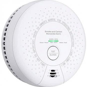 X-Sense Detector de Humo y monóxido de Carbono, batería de 10 años, Detector Combinado de Humo y CO, con botón de Prueba, Certificado según Las Normas EN14604 y EN50291, SC03
