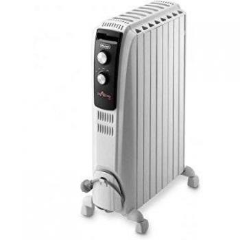 De'longhi Dragon TRD04 0820 - Radiador de aceite, 2000 w, función anti heladas, 3 ajustes potencia, asa y ruedas, almacenamiento cable, blanco