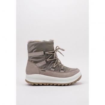 Bota Esquimal Beige Mujer IMAC 459038 - Botas Invernales de Piel y Textil para Otoño/Invierno 2023 - Mantén el Calor con Estilo