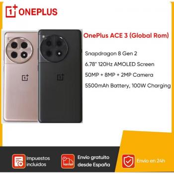 OnePlus ACE 3 Smartphone 5G 512GB + 16GB RAM, Snapdragon™ 8 Gen 2, Cámara Sony IMX890 50MP, Pantalla AMOLED LTPO de 6.78 y 120Hz