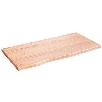 vidaXL Table Top Light Brown 80x40x2 cm Treated Solid Wood Oak