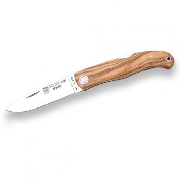 Navaja deportiva Joker Koala NO124 con mango de madera de olivo y hoja de 7 cm MOVA, ideal para actividades al aire libre como pesca, caza, camping y senderismo