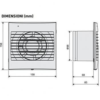 S&P 5210004700 DECOR-100 CD Extractores de Baño, 230V, 50Hz
