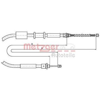 Cable de freno de mano Metzger trasero izquierdo para Fiat Punto