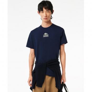 Camiseta Lacoste Regular Fit de Punto de Algodón