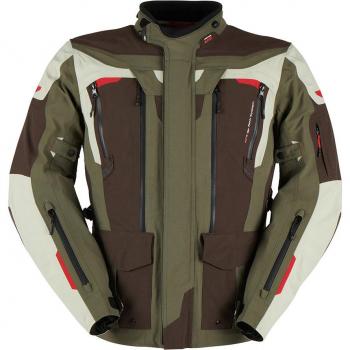 Chaqueta textil para motocicleta Furygan Voyager 3C Verde Marrón (Tamaño L)