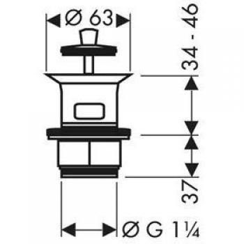 Desagüe cromado roscado para lavabo Hansgrohe 50101000