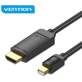 Cable Vention Mini DisplayPort a HDMI 4K HD Thunderbolt 2, convertidor de 1.5m para TV, MacBook Air 13 e iMac Mini, color negro